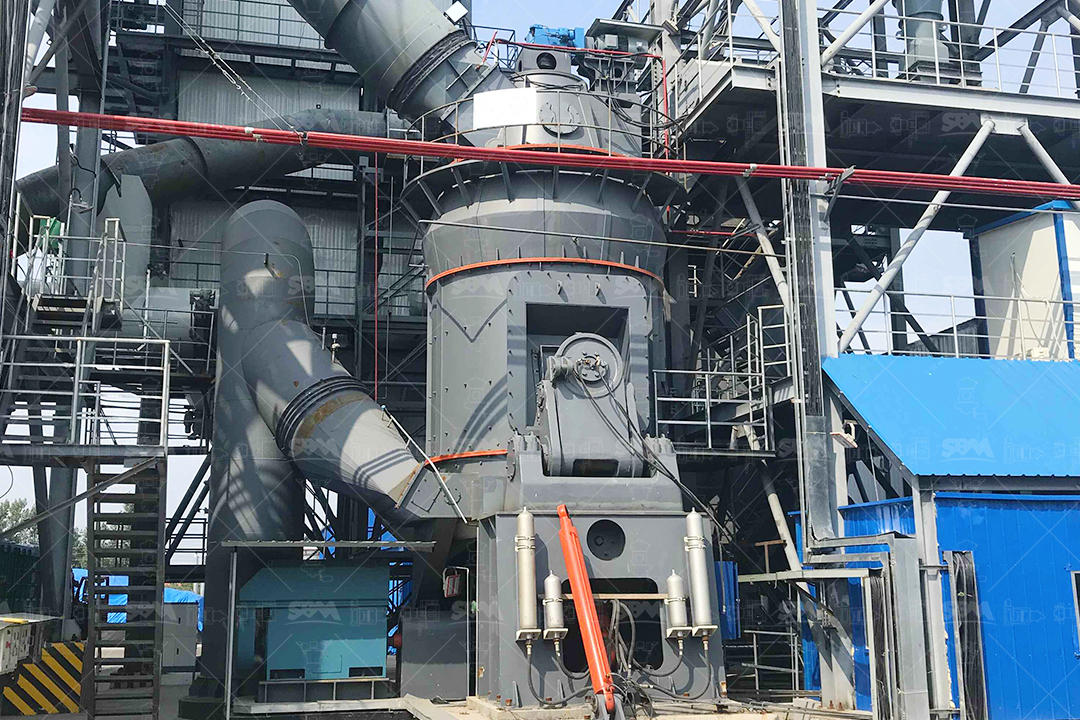Industrial installation of high-pressure roller mill in mineral processing plant