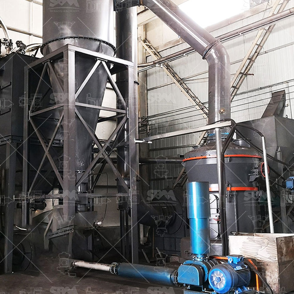 Modern calcium carbonate grinding production line with multiple processing stages