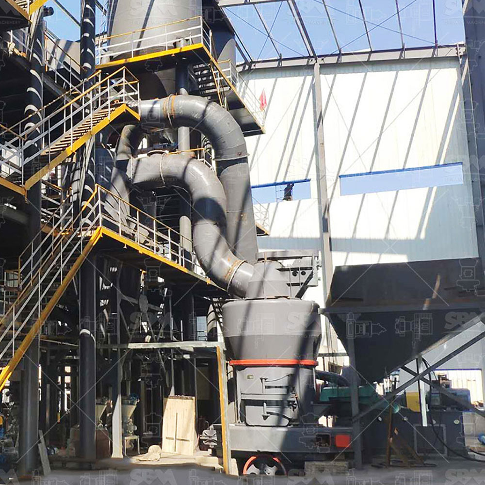 MTW European Trapezium Mill for mineral grinding in an industrial setting