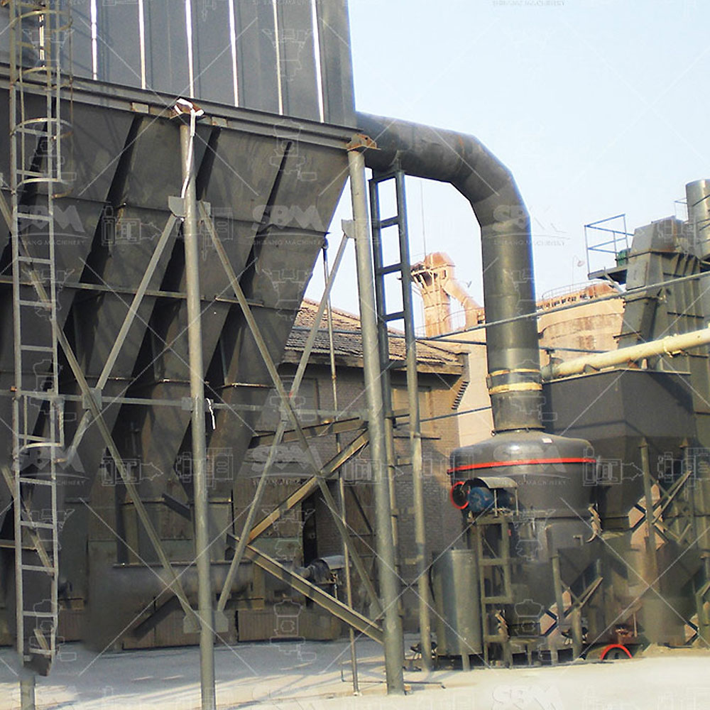 MTW European Trapezium Mill showing its streamlined housing and integrated ductwork for efficient powder transport.