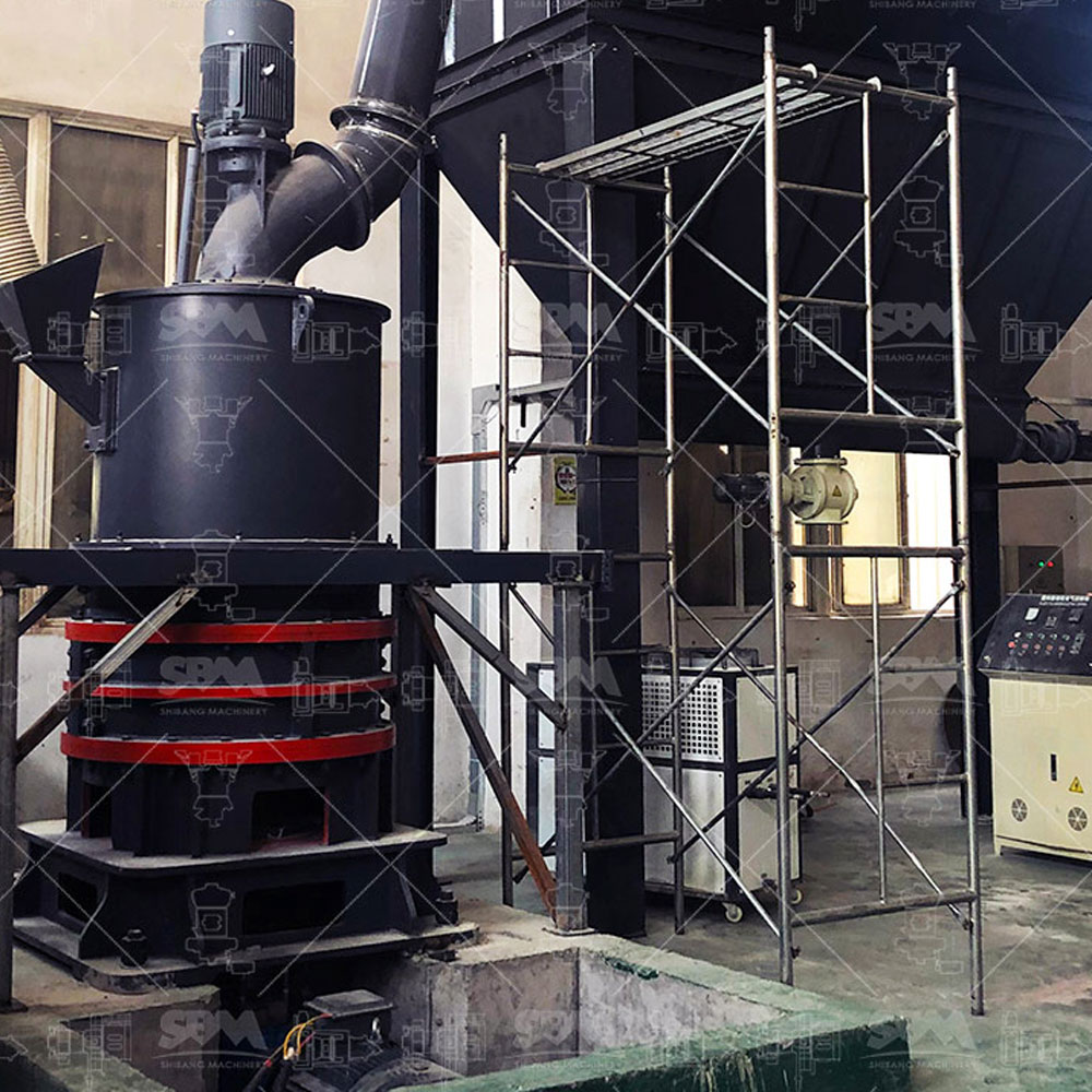 Control room overview of an LUM Ultrafine Vertical Mill system for dolomite, highlighting its automated PLC interface and compact layout.