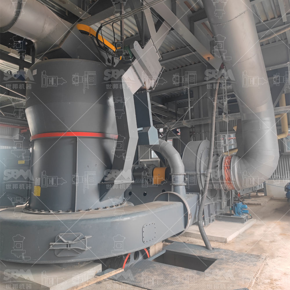 Modern control room interface monitoring an automated powder grinding and processing system from SBM Machinery.