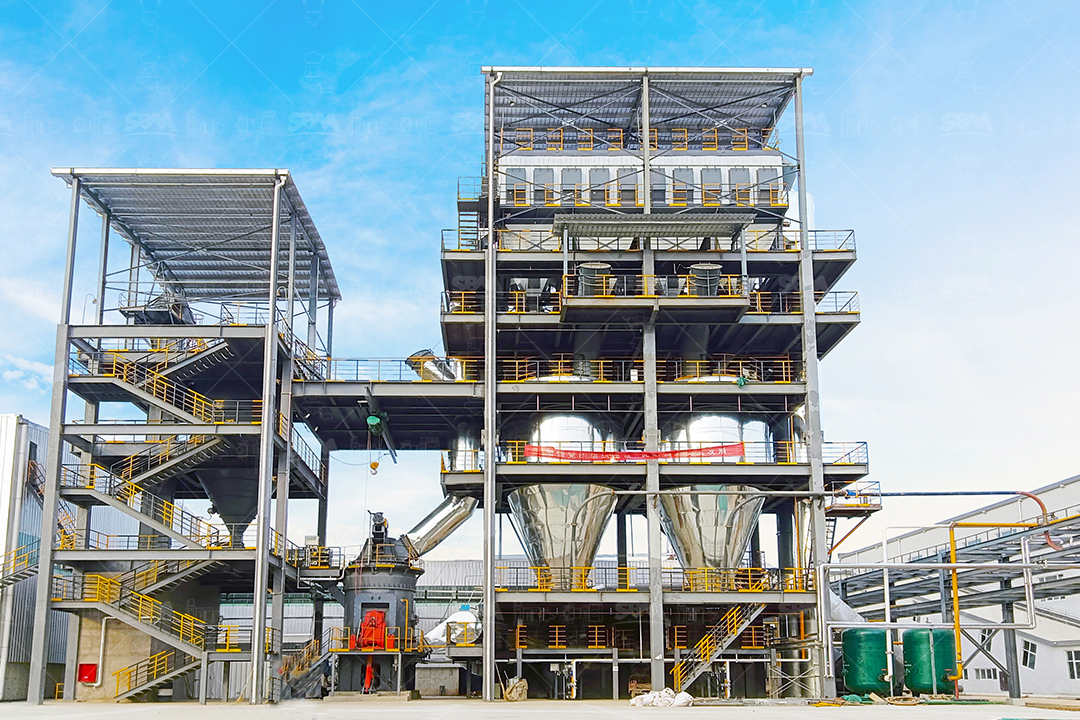 LUM Ultrafine Vertical Mill producing high-fineness quicklime for soil remediation applications, featuring multi-rotor classifier and intelligent control system