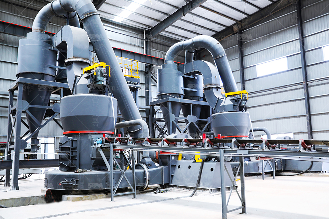 Internal view of the MTW Raymond mill arc air duct and volute design, illustrating airflow optimization for petroleum coke transport