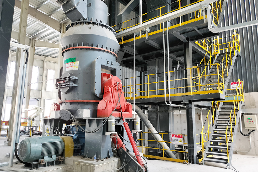 SBM vertical roller mill system grinding barite into fine powder for high-performance coating applications